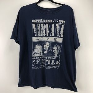 NIRVANA Live October 31 Graphic T Shirt Rock Music
